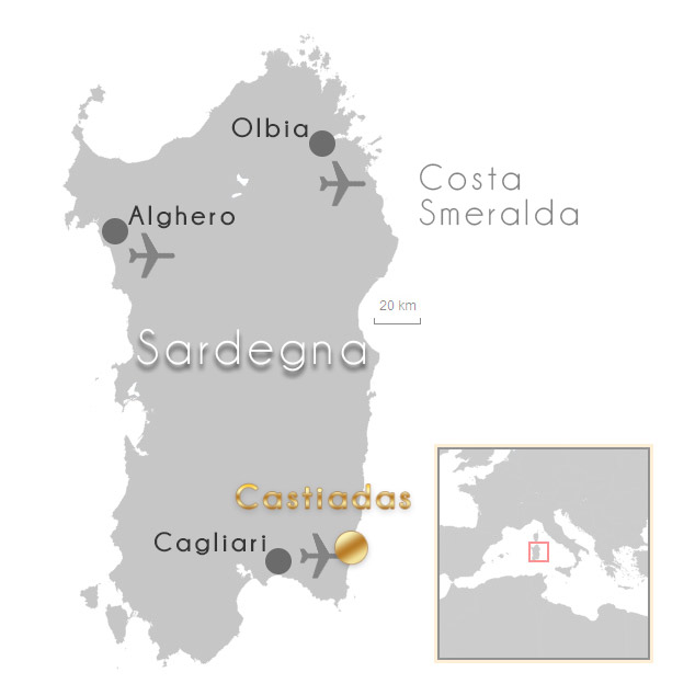 Map Sardinien Castiadas