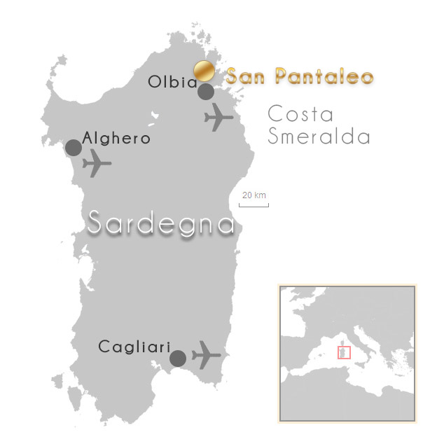 Map Sardinien San Pantaleo